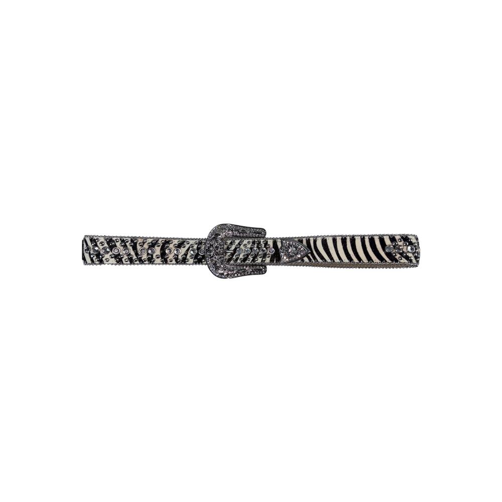 Zebra Rhinestone Western Belt M/L